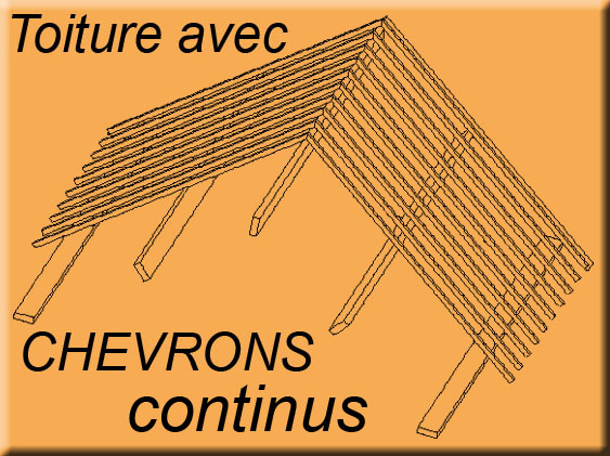 toiture avec pannes + chevrons continus